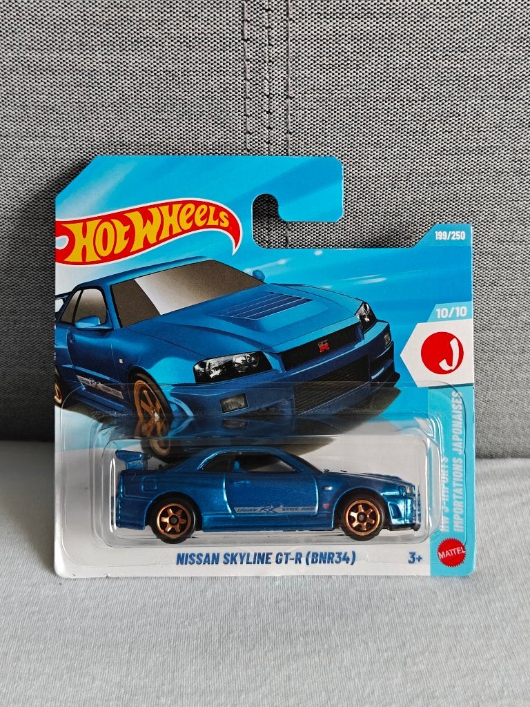 Hot Wheels Nissan Skyline GT-R BNR34 Blauw HW J-Imports 2026, Ophalen of Verzenden, Nieuw, Auto