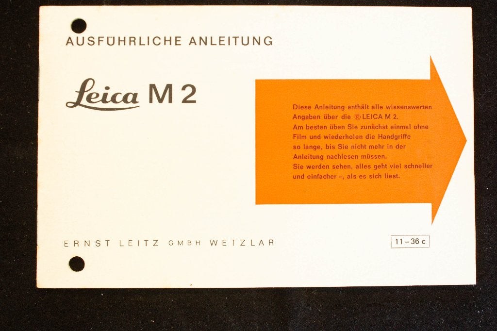 Handleiding Leica M2, Audio, Tv en Foto, Fotocamera's Analoog, Ophalen of Verzenden, Gebruikt, Compact, Leica