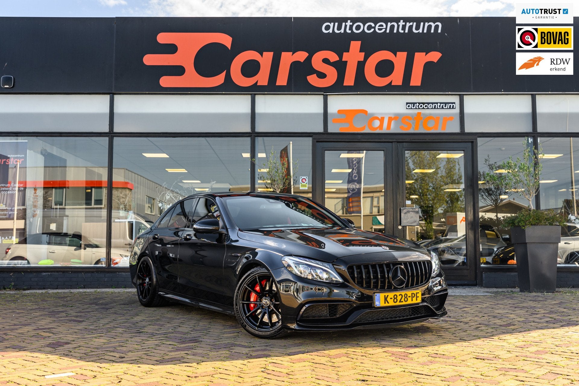 Mercedes-Benz C-klasse AMG 63|Burmester|Camera, Auto's, Automaat, Achterwielaandrijving, Gebruikt, Zwart