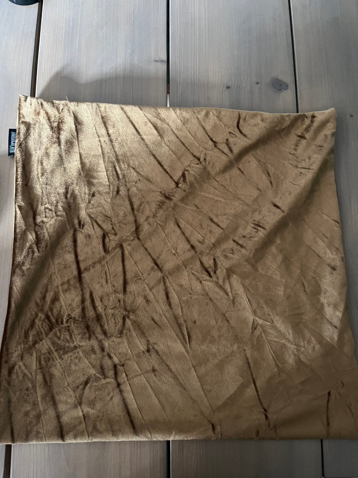 Velvet kussen hoezen goud bruin 45x45 interieur woonkussens, Verzenden, Vierkant, Nieuw, Met ritssluiting
