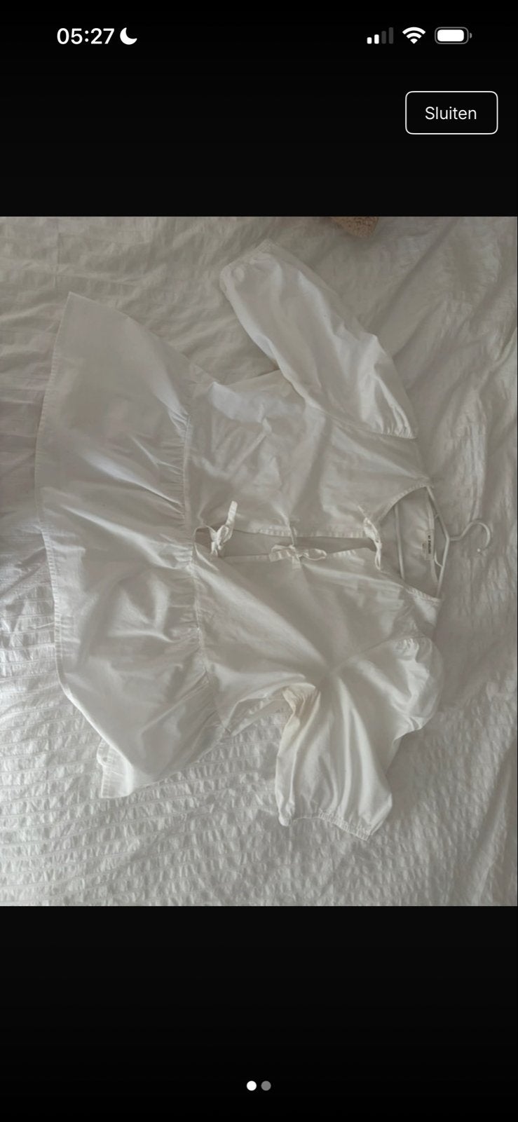 Witte blouse met pofmouwen, Kleding | Dames, Blouses en Tunieken, Ophalen of Verzenden, Zo goed als nieuw, Maat 46/48 (XL) of groter