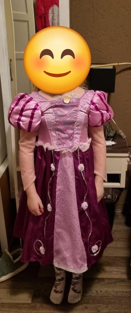 Disney Prinsessenjurk Rapunzel, Ophalen of Verzenden, Gebruikt, 122 t/m 128, Meisje