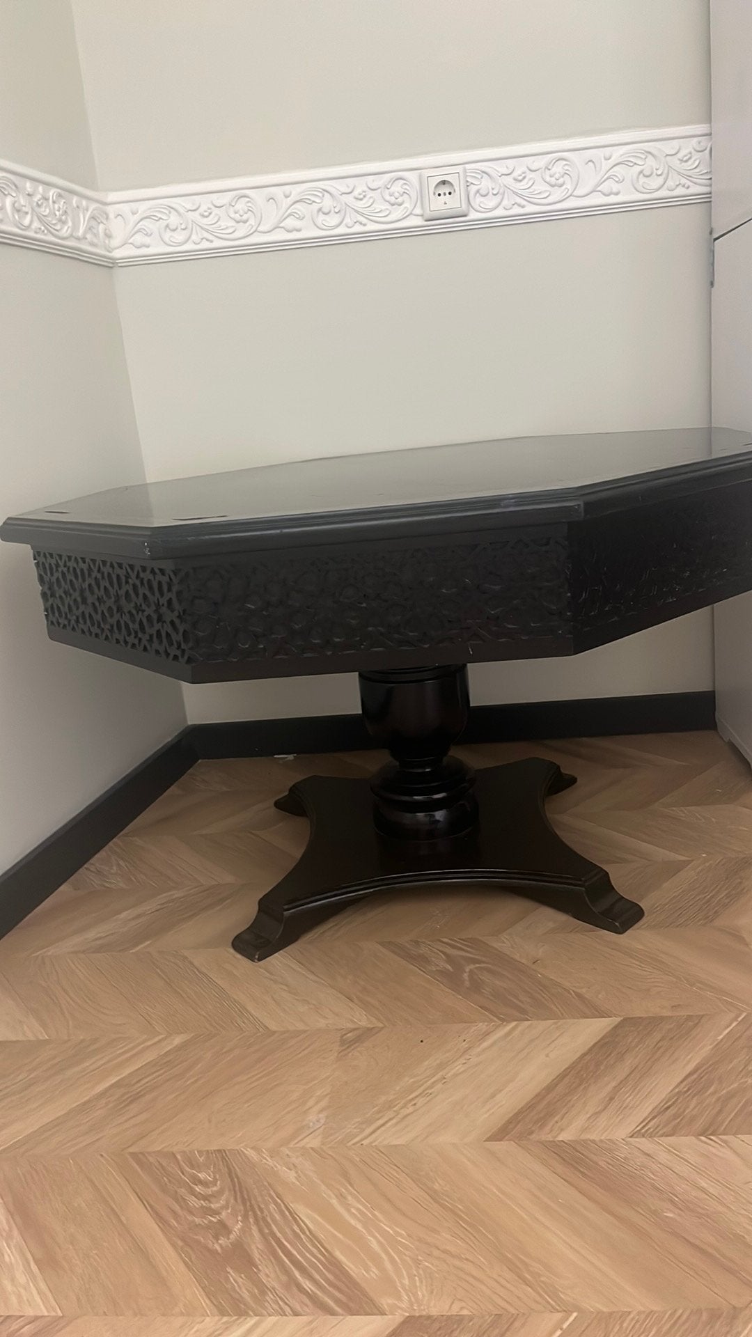 Tafel en een box, Zo goed als nieuw, Minder dan 50 cm, Rechthoekig, 50 tot 100 cm