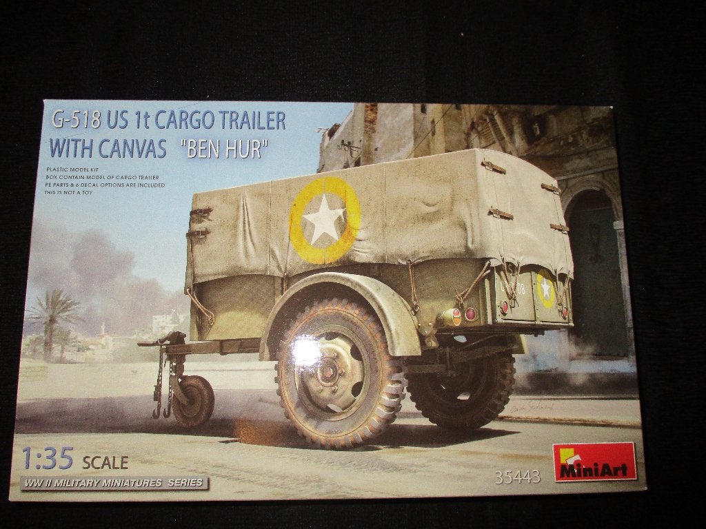 D-484,MINIART 1-35,NO,35443,G-518 US 1 ton Cargo Trailer Ben, Overige merken, 1:32 tot 1:50, Overige typen, Nieuw