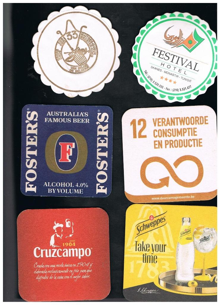 BIERVILTJES/ONDERLEGGERS, Verzenden, Nieuw, Viltje(s), Overige merken