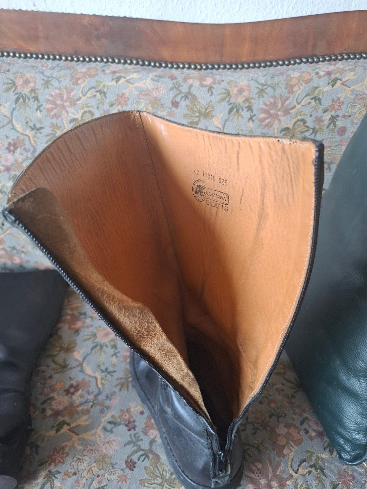 Leer fetish Kochmann Boots - Zwarte Hoge Laarzen Maat 42, Ophalen of Verzenden, Gedragen, Zwart