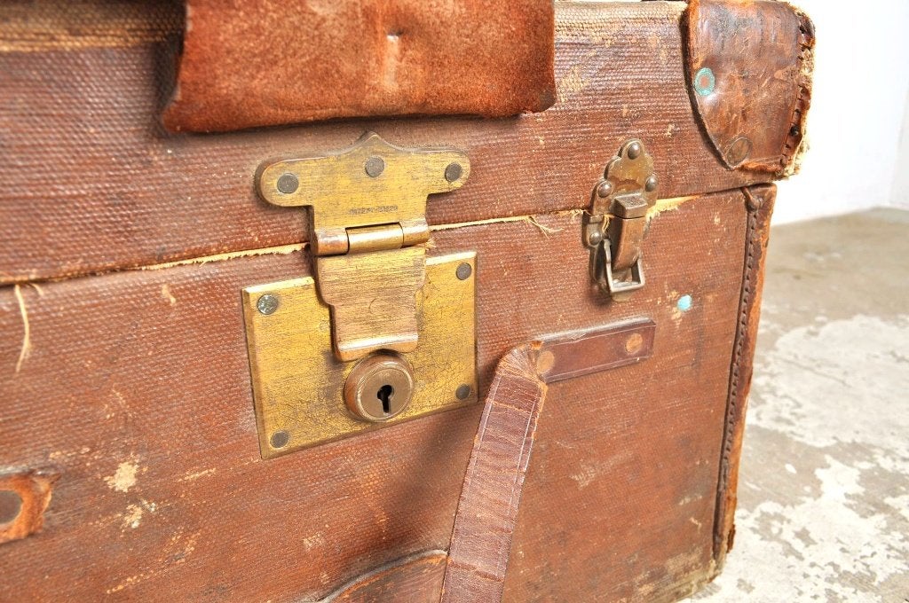 Vintage Engelse reiskoffer koffer hutkoffer jaren 30, Antiek en Kunst, Ophalen of Verzenden