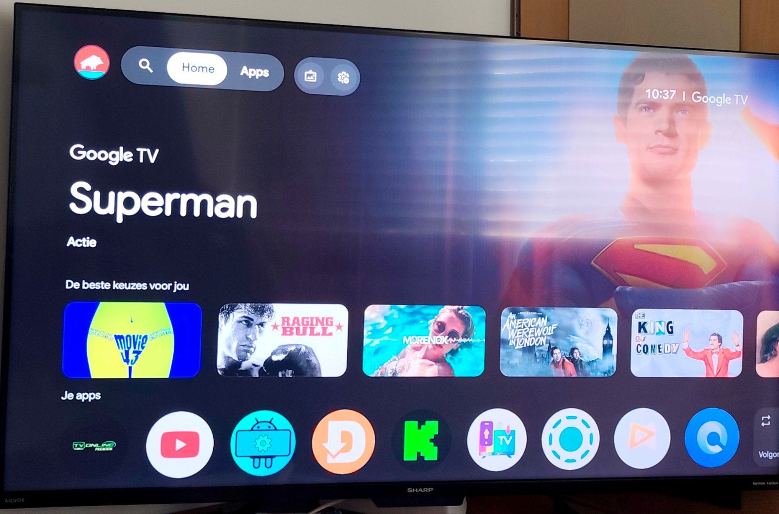 Sharp Aquos 43GR8265 43" 144Hz 4K QLED Google TV, Audio, Tv en Foto, Televisies, QLED, 120 Hz, Ophalen of Verzenden, Zo goed als nieuw