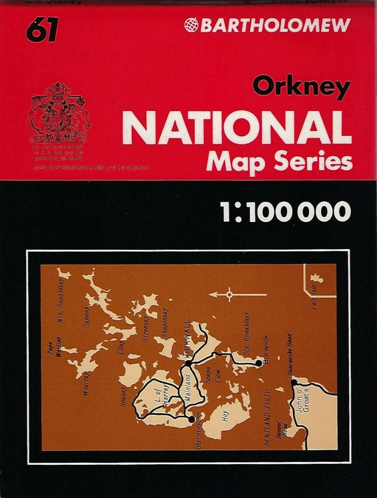 Bartholomew kaart van Orkney 1985, Boeken, Atlassen en Landkaarten, Verenigd Koninkrijk, Ophalen of Verzenden, 1800 tot 2000, Landkaart