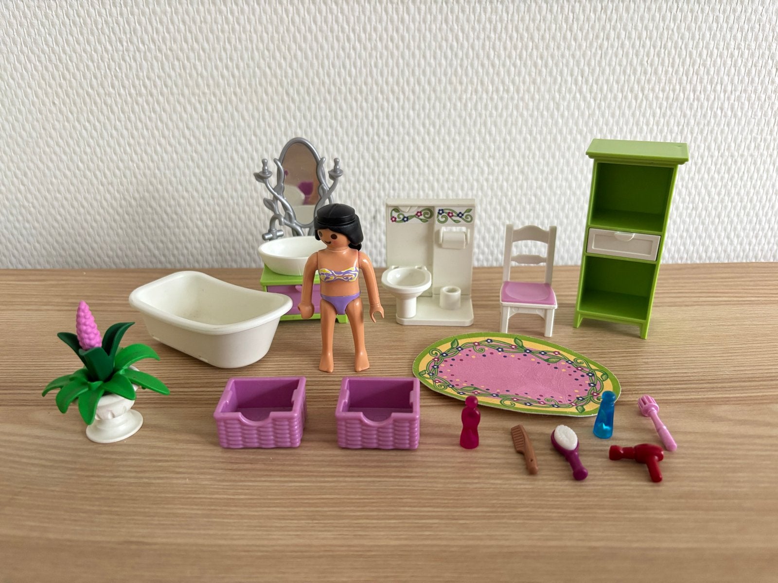 Playmobil Badkamer Set met Figuur en Accessoires, Ophalen of Verzenden, Gebruikt, City life, Overige typen