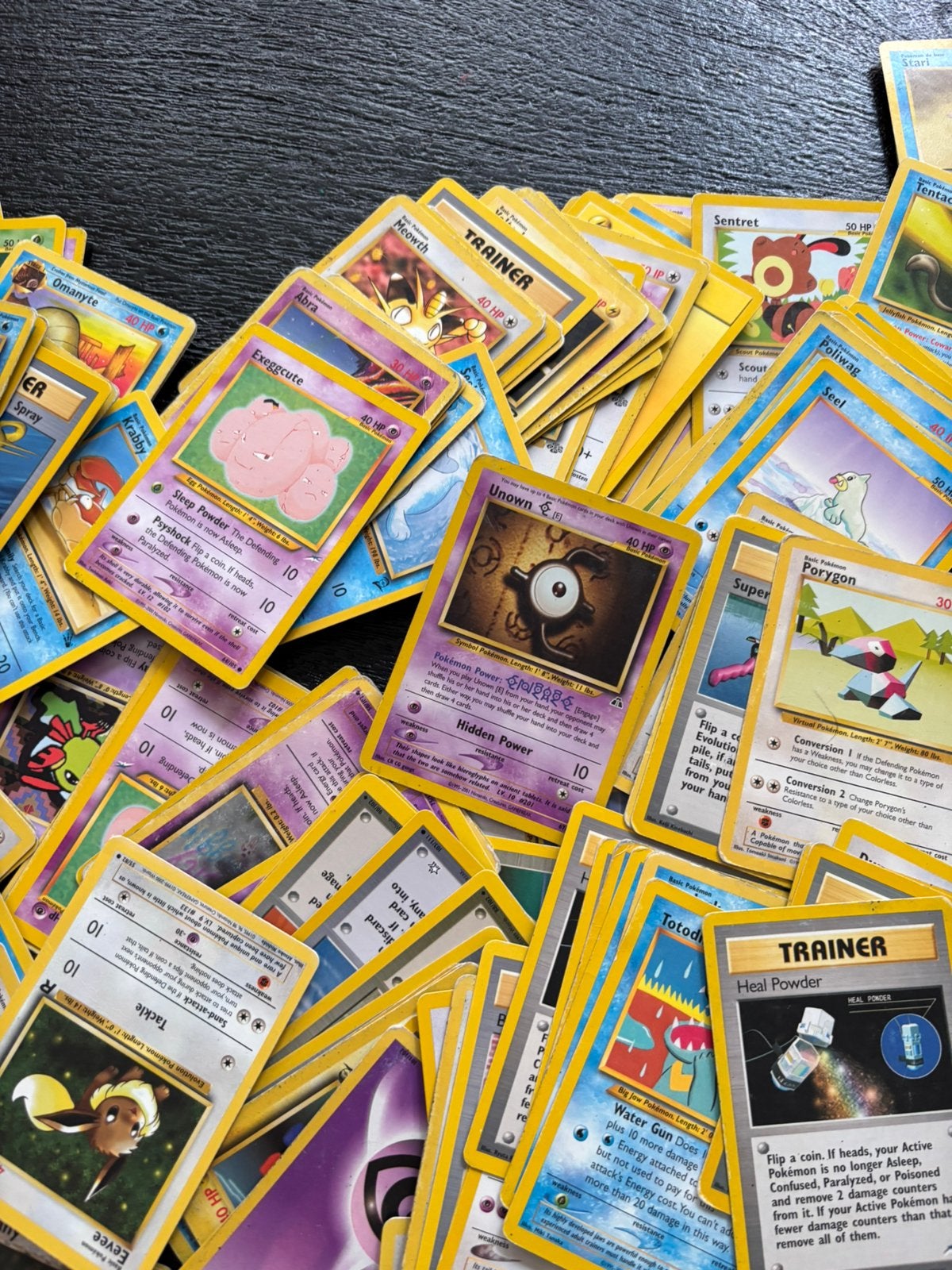 Oude vintage pokemon kaarten verzameling, Ophalen of Verzenden, Zo goed als nieuw, Meerdere kaarten