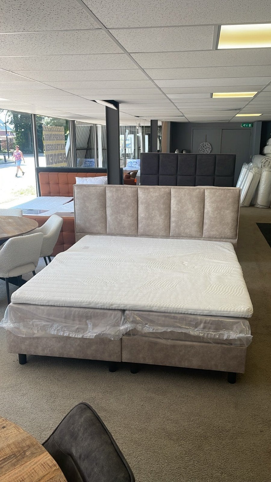 Boxspring Velvet Pocketveer matras met topper 180x200 NIEUW, Huis en Inrichting, Slaapkamer | Boxsprings, Ophalen, 180 cm, 200 cm