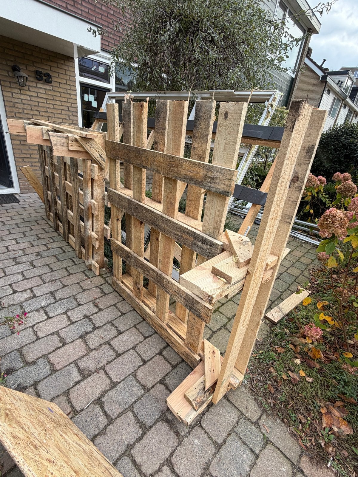 2 houten pallets, Ophalen, Gebruikt, Overige houtsoorten, Pallet