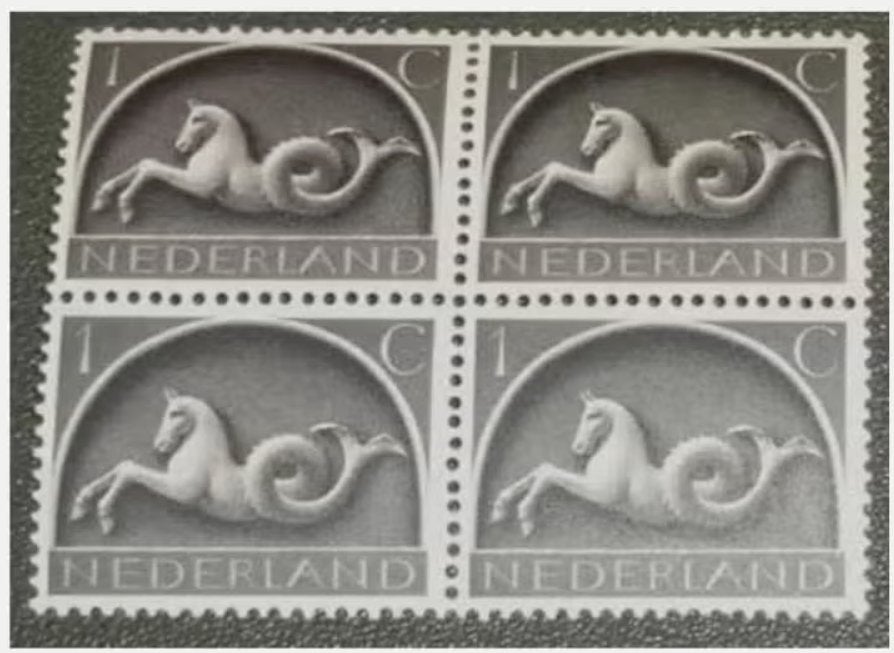 NVPH - 405 - 1943 - Postfris - Waterpaard - Kwartet, Verzenden, Na 1940, Postfris