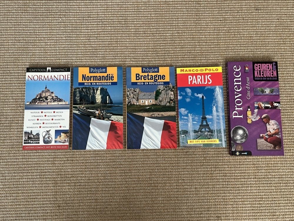 5x reisgids Frankrijk | Bretagne | Normandië | Provence, Europa, Ophalen of Verzenden, Reisgids of -boek, Gelezen