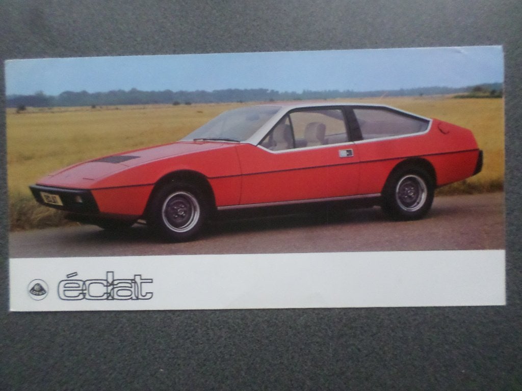 Lotus Eclat Brochure, Ophalen of Verzenden, Zo goed als nieuw, Overige merken