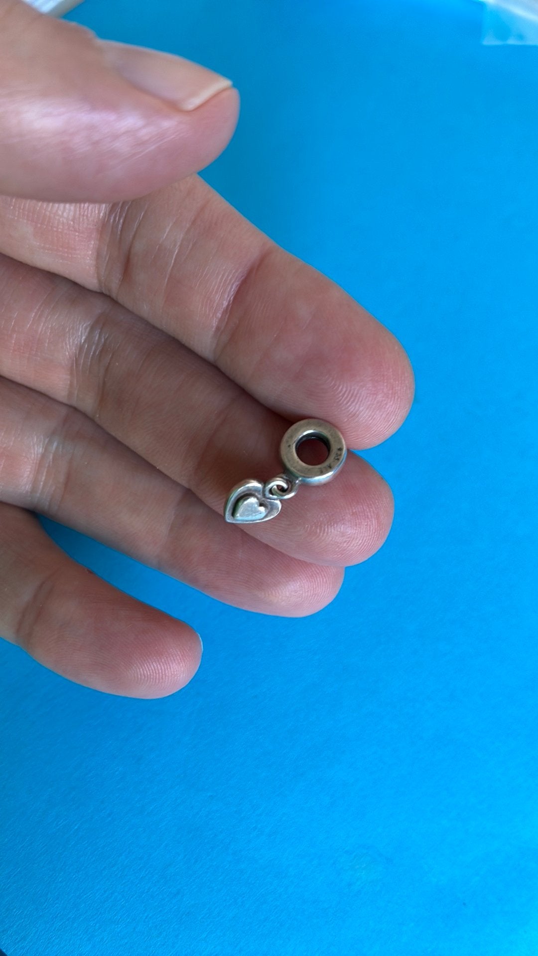 925 bedel zilver pandora hartje, Gebruikt, Pandora, Ophalen of Verzenden, 1 bedel