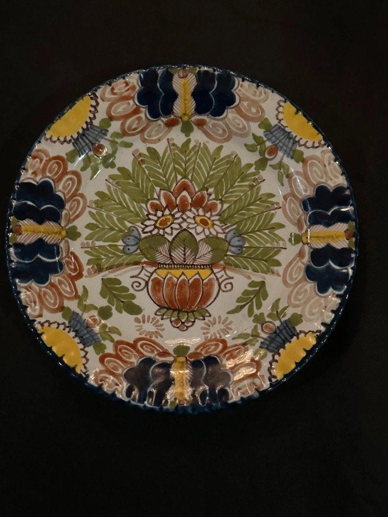 Makkum faience wandbord – Tinus Tichelaar handbeschilderd, Ophalen of Verzenden