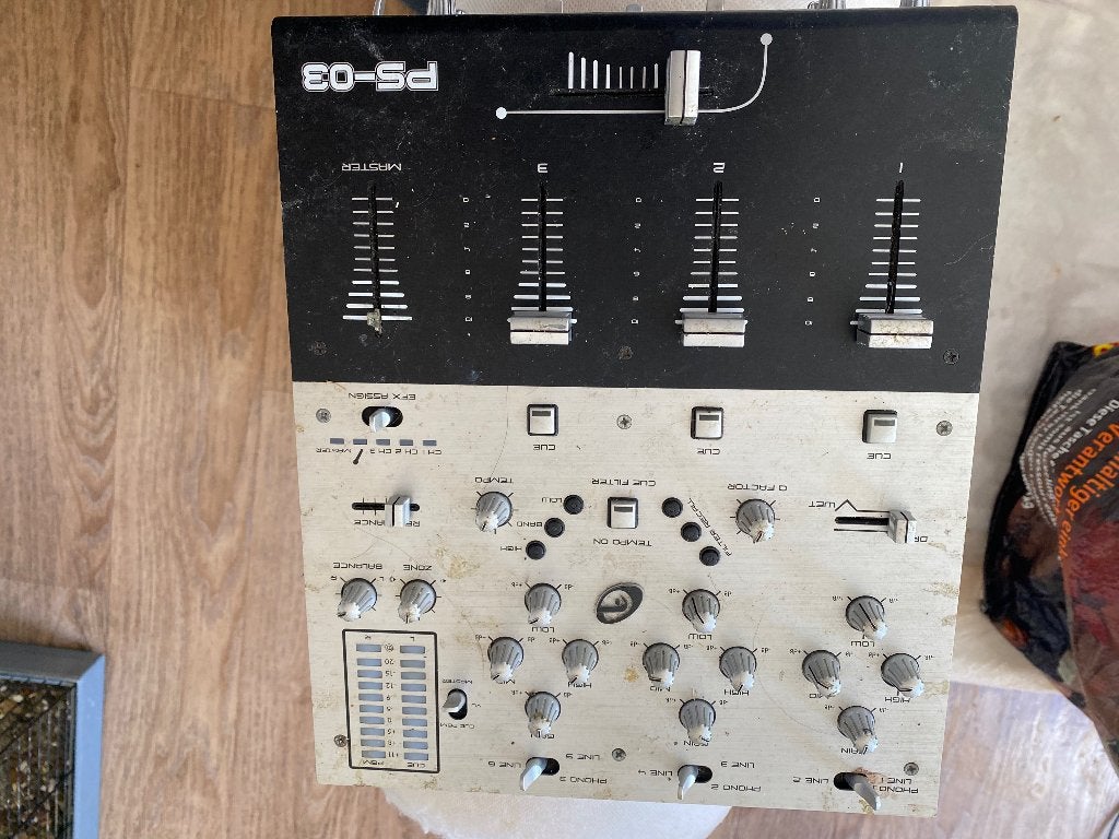 Gemini PS-03 DJ Mixer - 4-kanaals mengpaneel, Ophalen of Verzenden, Gebruikt, Minder dan 5 kanalen, Microfooningang
