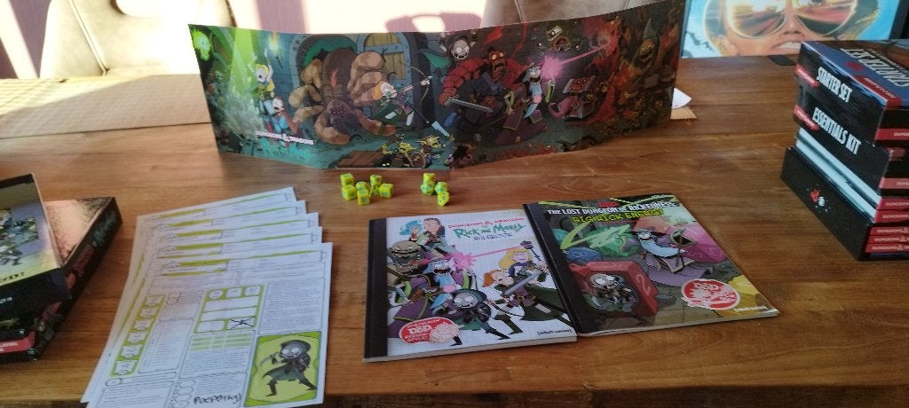 Dungeons and Dragons Rick and Morty set. D&D 5e., Vijf spelers of meer, Ophalen, Gebruikt, Wizards of the Coast