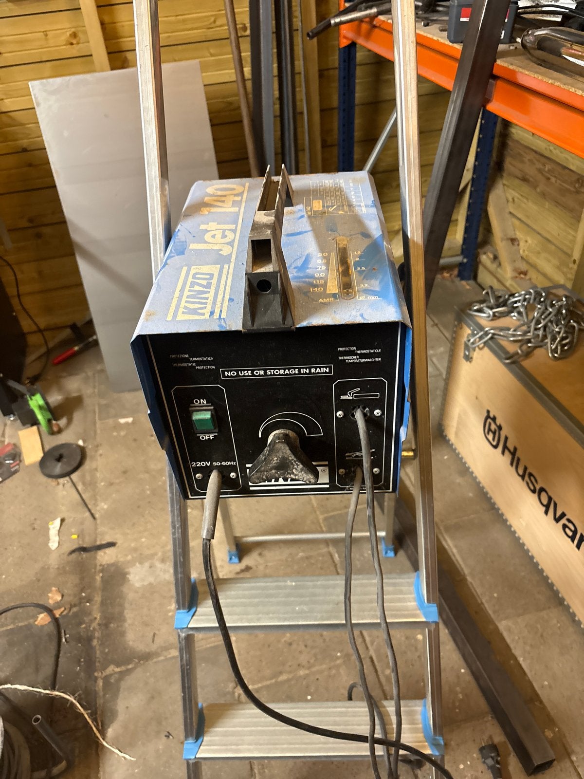 Kinzo Jet 140 Lasapparaat - Gebruikt maar functioneel, Ophalen of Verzenden, Gebruikt, Minder dan 150 ampère, Overige typen