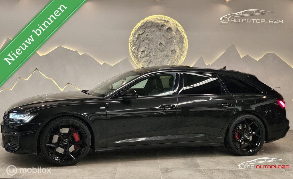 Audi A6 Avant 55 TFSI e quattro Competition Panorama/360/RS6, Auto's, Audi, Automaat, Zwart, 4 cilinders, Hybride Elektrisch/Benzine