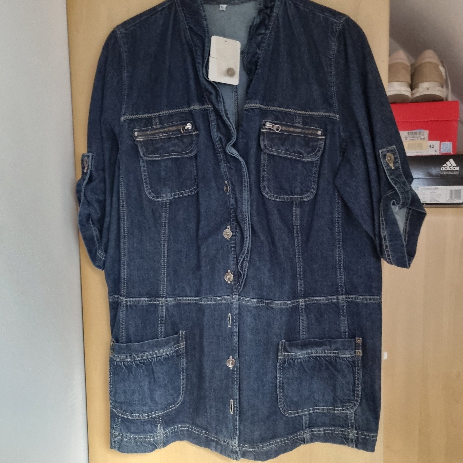 Nieuwe spijker tuniek maat 50, Kleding | Dames, Grote Maten, Ophalen of Verzenden, Nieuw, Blauw, Blouse of Tuniek