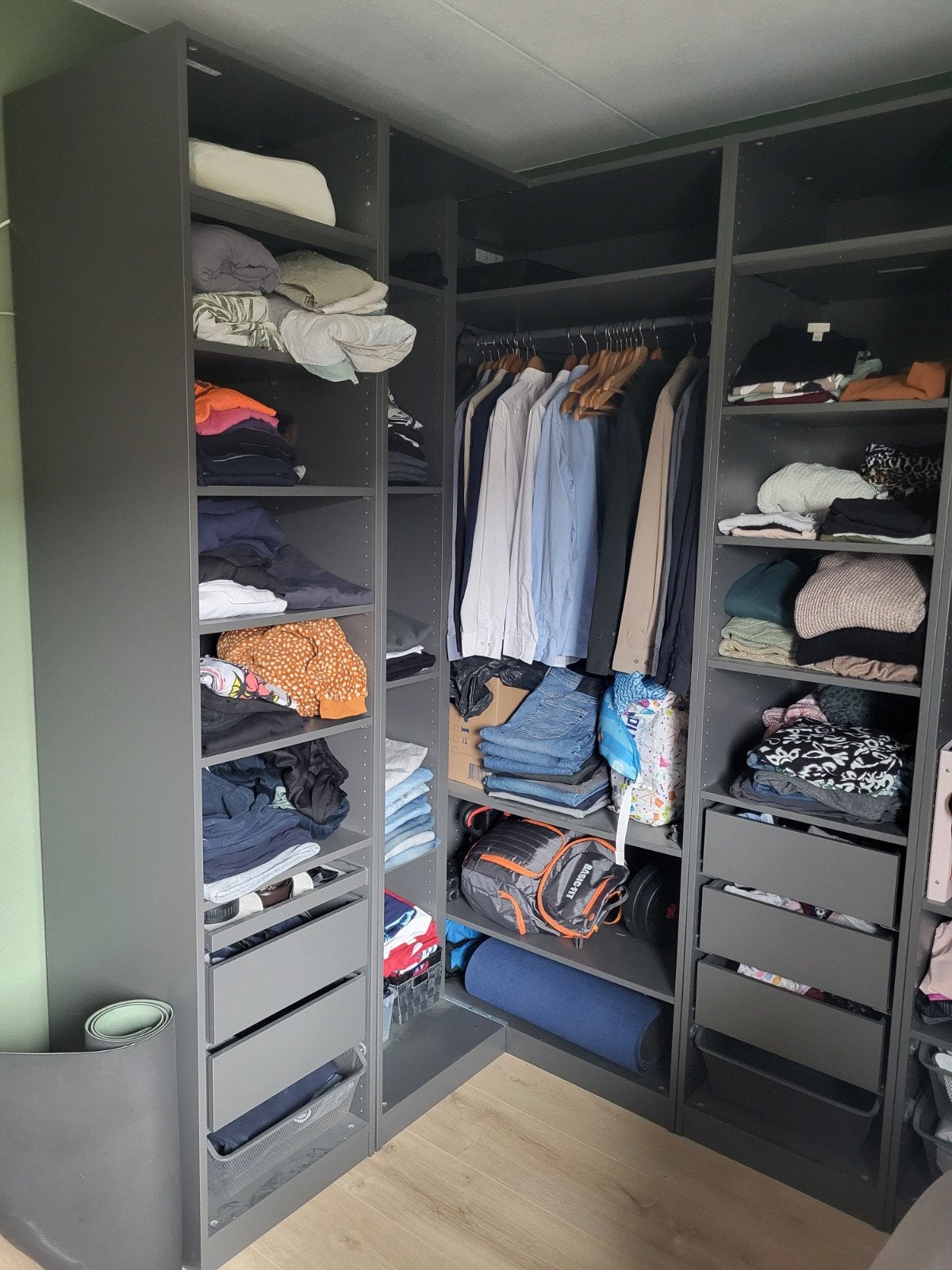 Grote Ikea PAX kledingkast met verlichting., Ophalen, Met lade(s), 200 cm of meer, Zo goed als nieuw