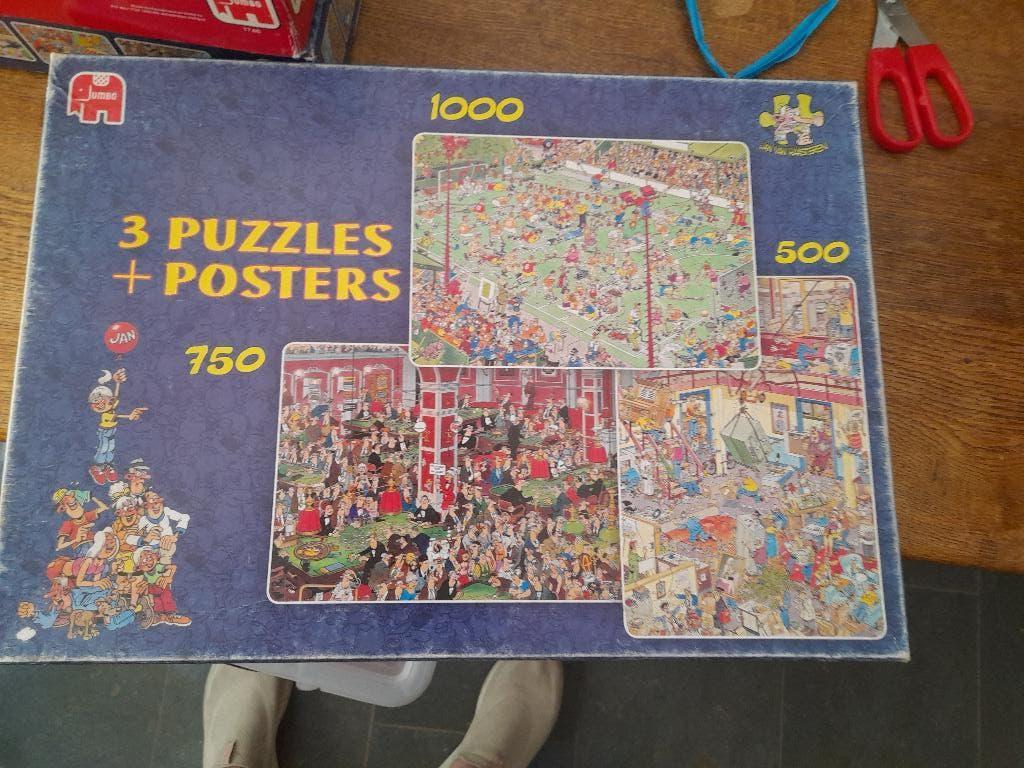 Jan van Haasteren,  moving day,crazy casino, hockey, Hobby en Vrije tijd, Denksport en Puzzels, Ophalen of Verzenden, 500 t/m 1500 stukjes