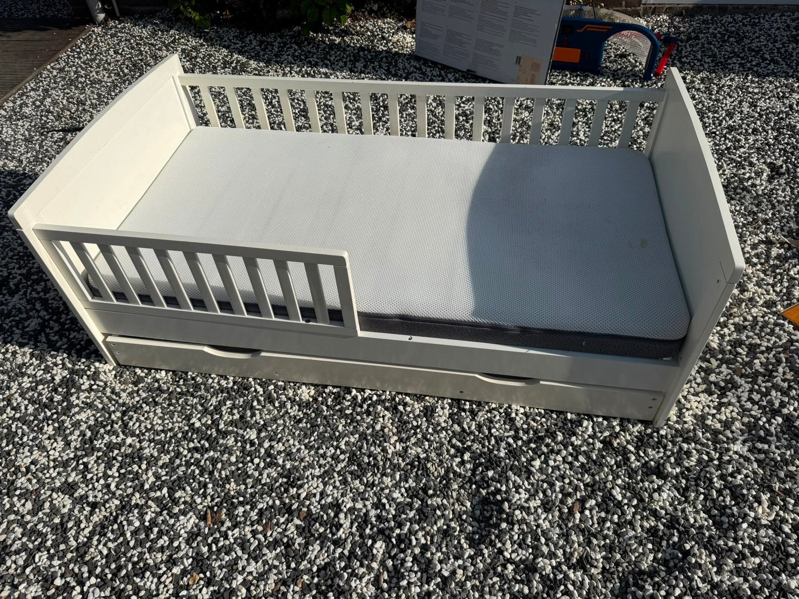 Peuterbed inclusief matras, Gebruikt, 70 tot 85 cm, 140 tot 160 cm, Ophalen