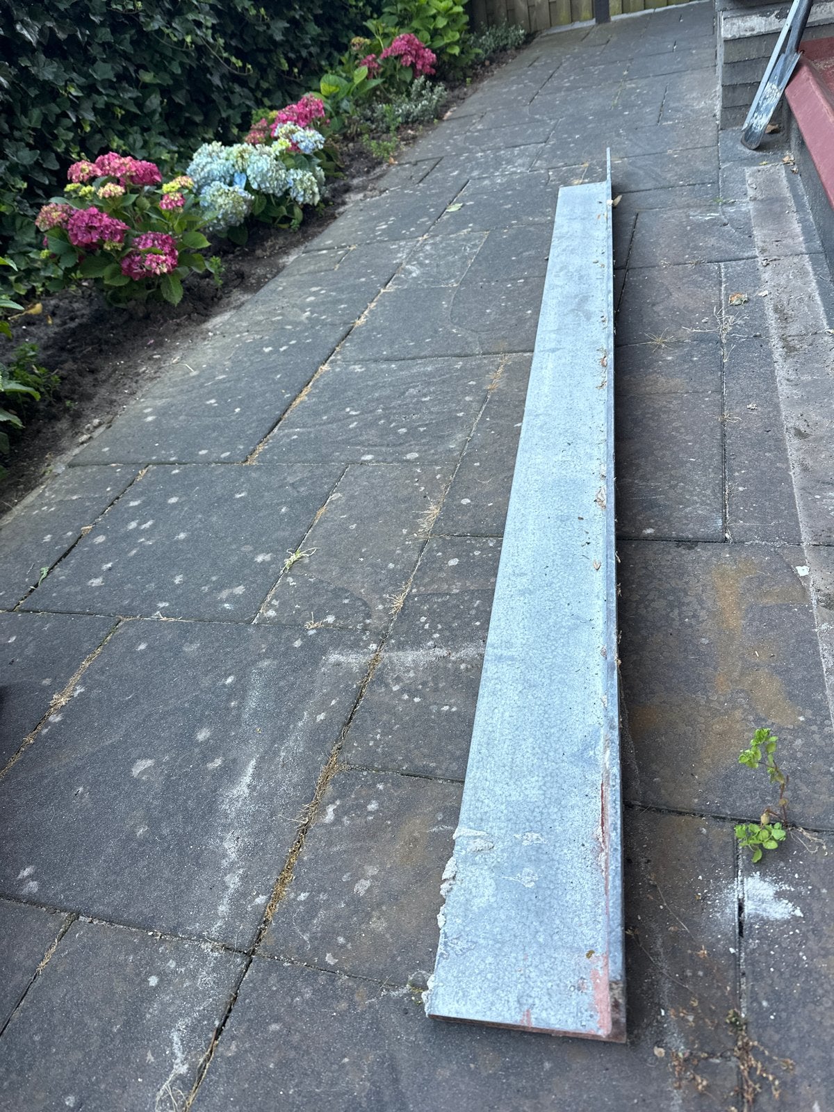 Metalen L-profiel / Hoeklijn - Gebruikt 230x15, Ophalen, Gebruikt, IJzer