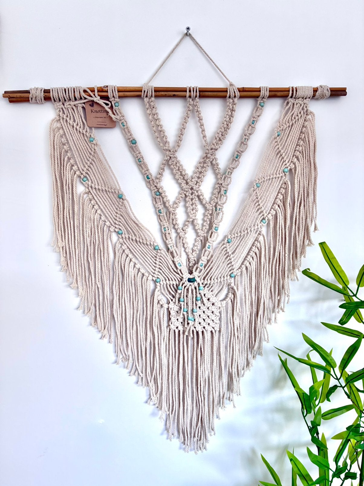 Wandhanger boho turquoise, Huis en Inrichting, Woonaccessoires | Wanddecoraties, Ophalen, Zo goed als nieuw