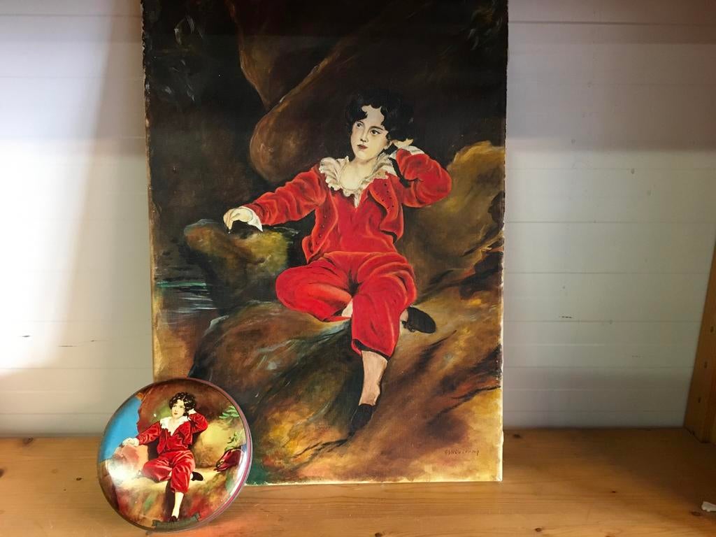 Oude Reclame Wilken’s Red Boy Toffee doek en trommel, Verzamelen, Blikken, Ophalen of Verzenden, Gebruikt, Overige, Overige merken