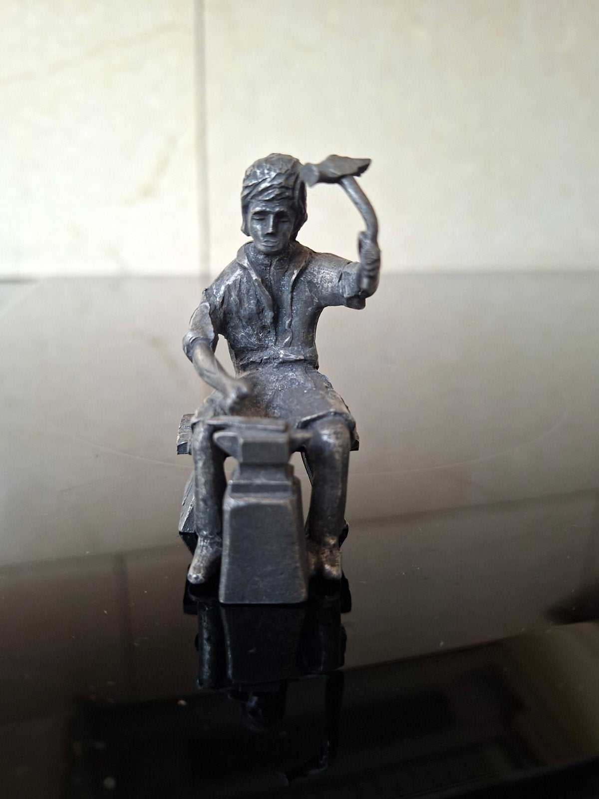 Tin figuur ambacht smid - serie ambachten, Antiek en Kunst, Ophalen of Verzenden
