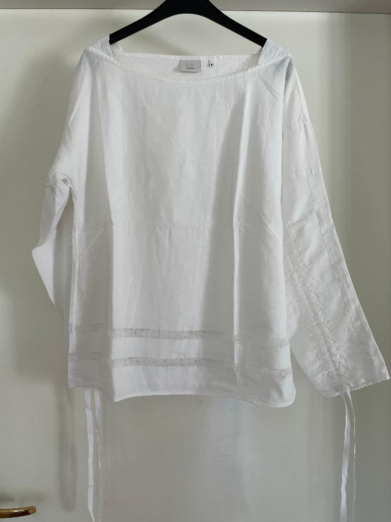 Caliban: z.g.a.n. witte bloes/tuniek/top maat S, Kleding | Dames, Blouses en Tunieken, Zo goed als nieuw, Maat 36 (S), Wit, Verzenden