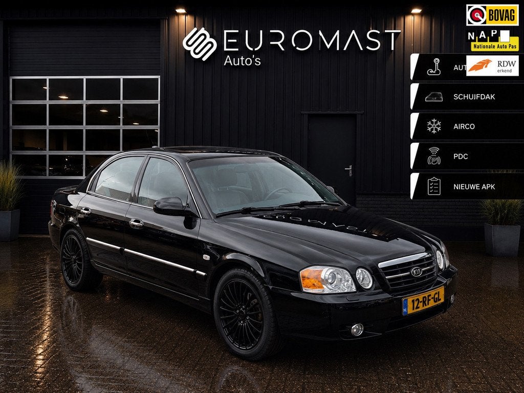Kia Magentis 2.5 V6 EX Luxe Optima Automaat Airco Cruise Sch, Gebruikt, Magentis, Zwart, 2493 cc