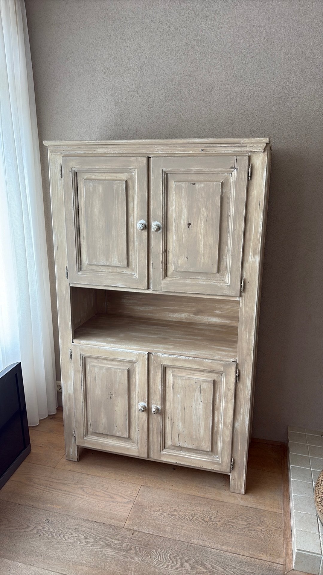 Houten Kast met deurtjes en legplanken, Huis en Inrichting, Kasten | Wandmeubels, Ophalen, Minder dan 150 cm, 150 tot 200 cm, 25 tot 50 cm