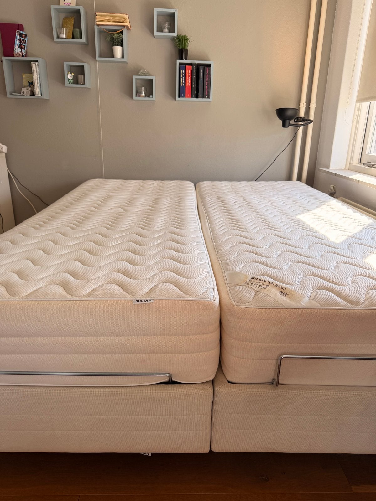 IKEA Sultan Elektrische Boxsprings (2 stuks), Ophalen, Gebruikt, Tweepersoons, 80 cm