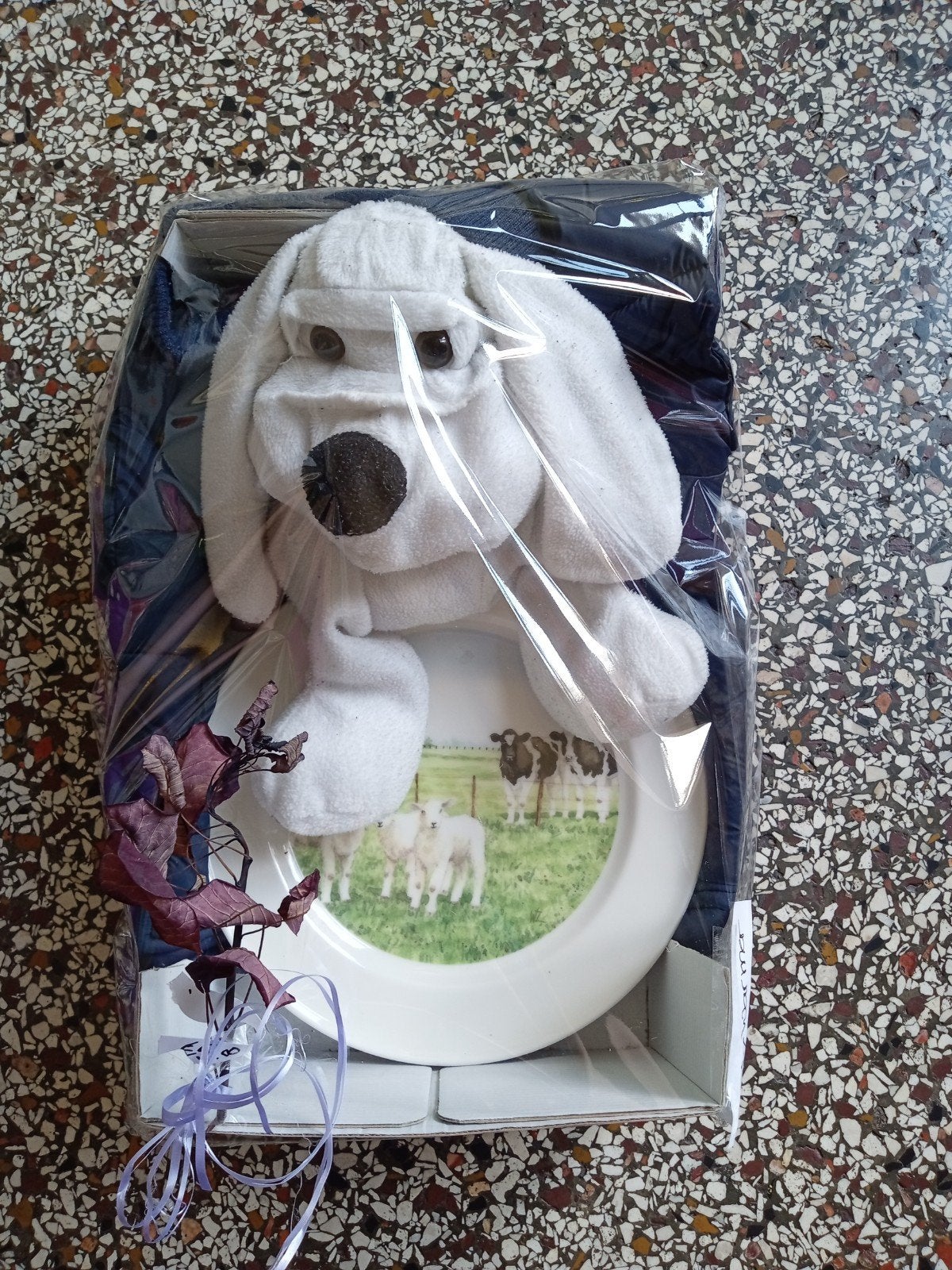 Kraamcadeau: Knuffel hond met bordje en bodywarmer, Ophalen, Nieuw, Kraamcadeau