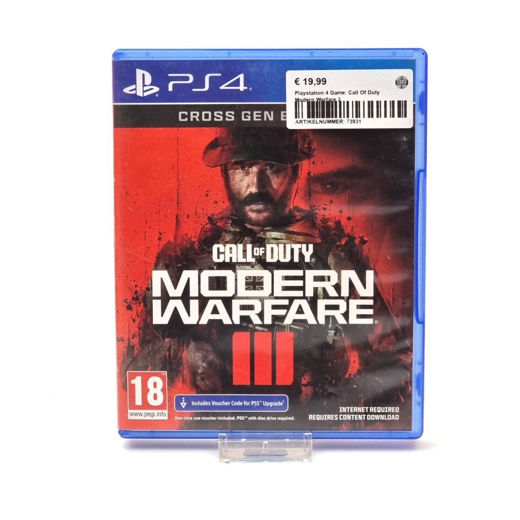 Playstation 4 Game: Call Of Duty Modern Warfare 3, Sony, Gebruikt, Support@sony.com, 1-7-1 Konan, Minato-ku
Tokyo 108-0075
Japan