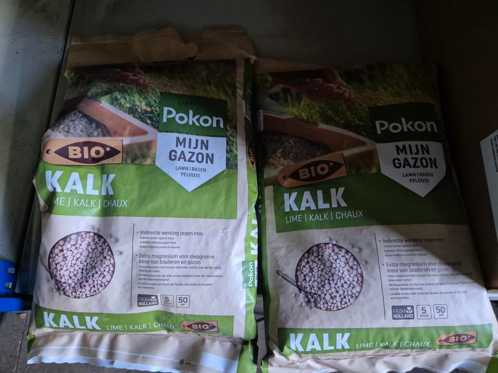 Opruiming 2 zakken kalk van 5kg, Verzenden, Tuinaarde