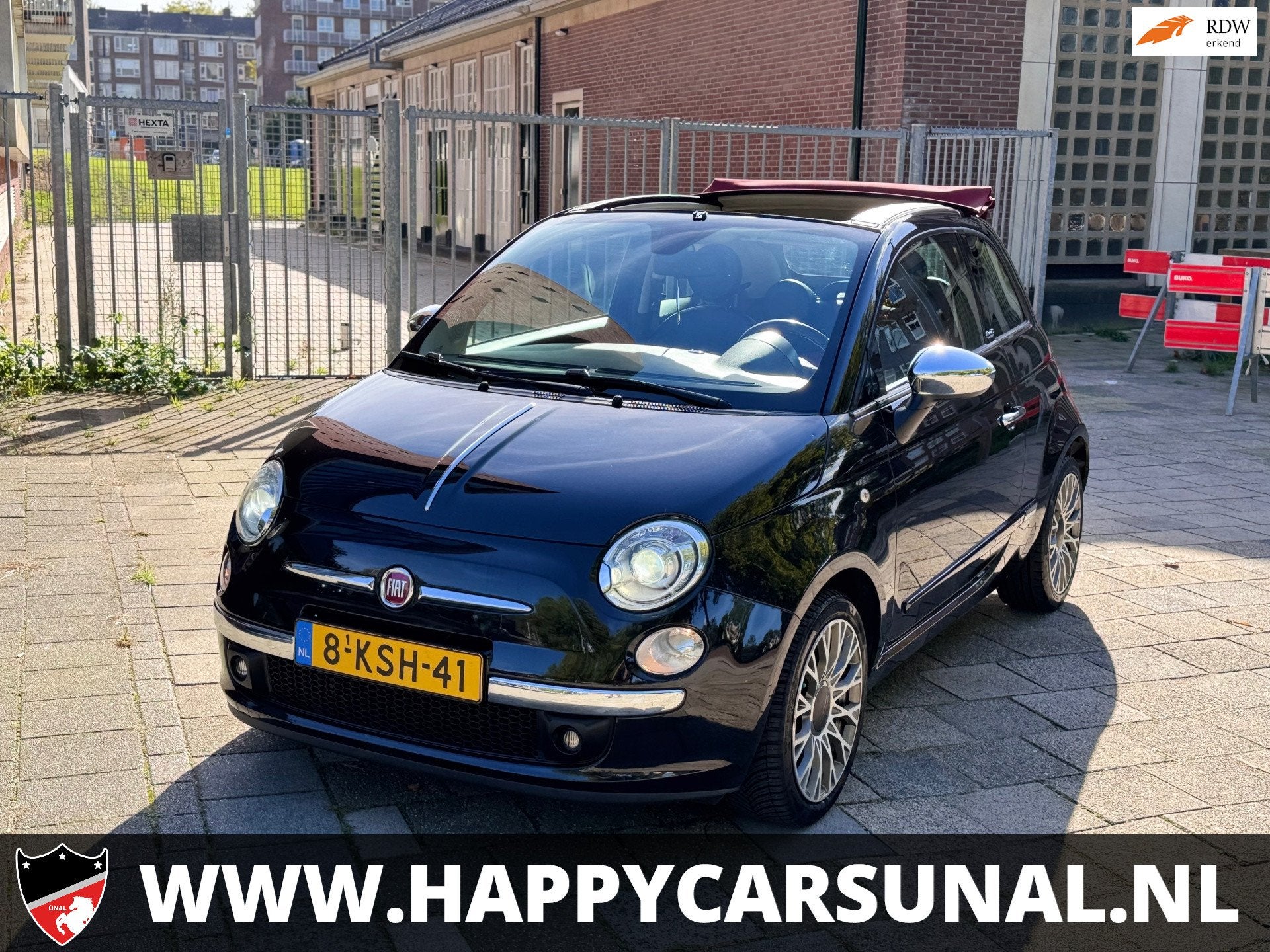 Fiat 500 C 0.9 TwinAir Lounge, AIRCO, LEER, XENON, NAP, Euro 5, 86 pk, Gebruikt, 31 €/maand