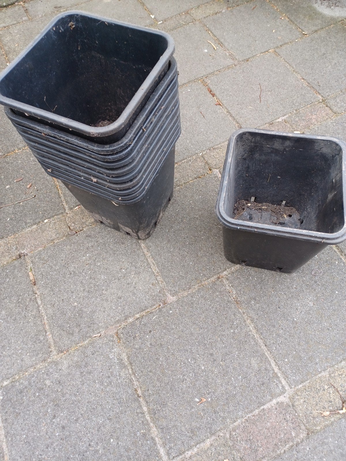grote kweekpotten, Ophalen, Kunststof, Gebruikt, Vierkant