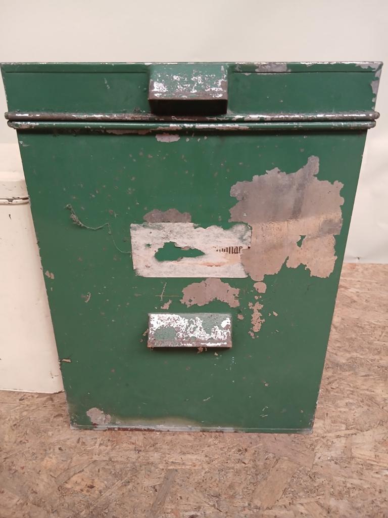 Set van 3 Vintage Apothekersblikken - Groen en Wit, Ophalen of Verzenden