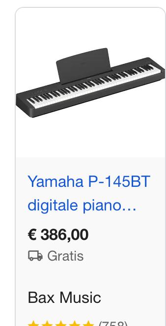 Yamaha P140 Digitaal Piano + Pioneer Koptelefoon, Ophalen, Gebruikt, Zwart, Digitaal