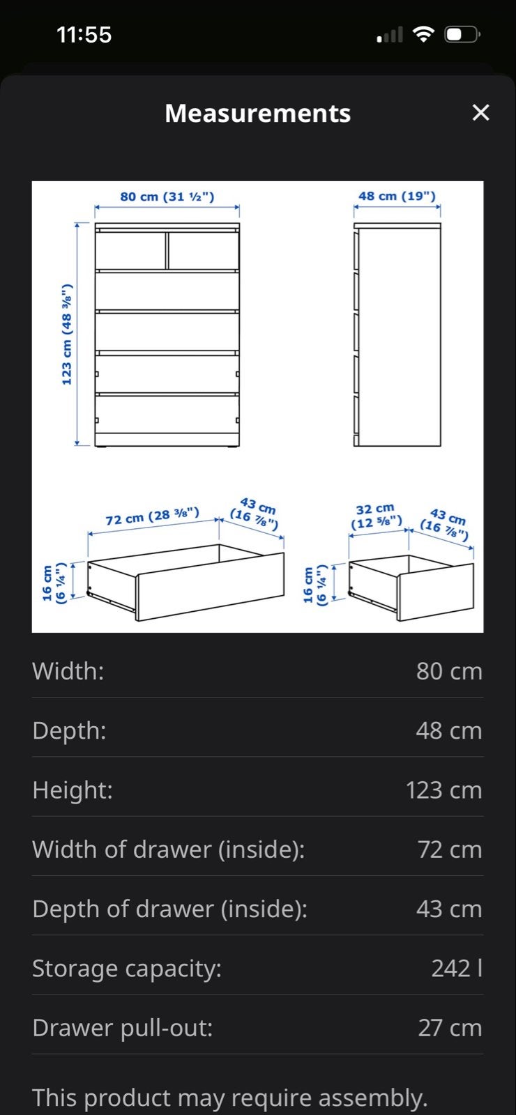 IKEA Kullen ladekast met 6 lades, lichtbruin, Huis en Inrichting, Kasten | Ladekasten, Ophalen, 5 laden of meer, 100 tot 150 cm