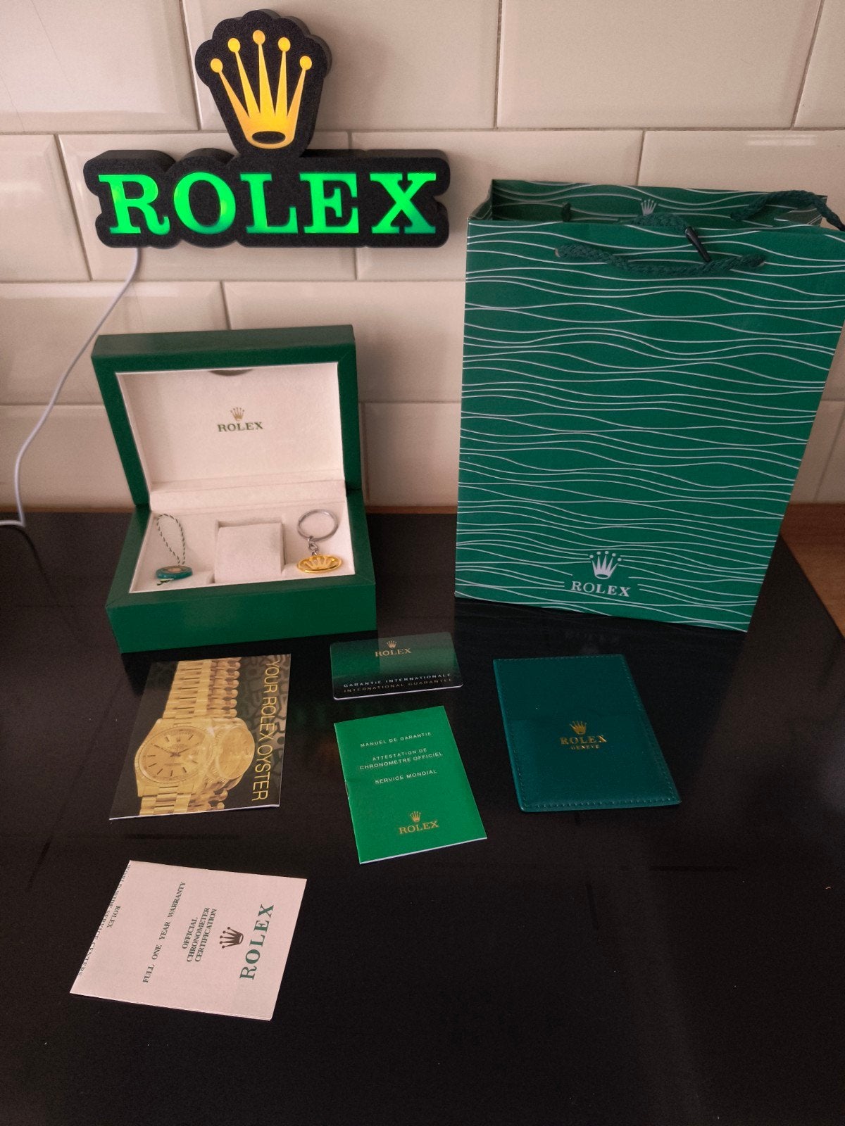 Luxe Rolex box met accessoires, Ophalen of Verzenden, Nieuw, Overige kleuren