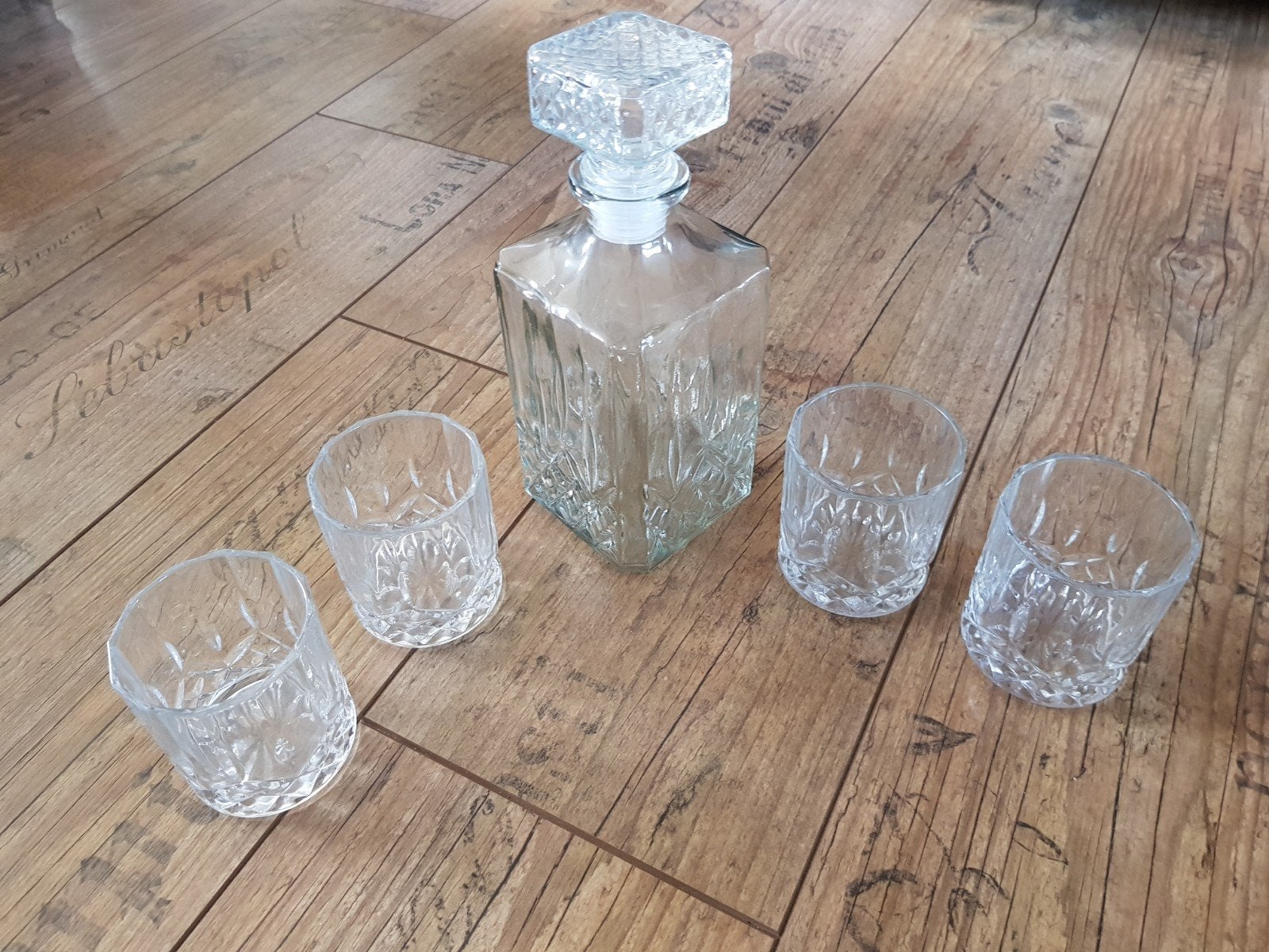 kristallen wiskey glazen met karaf, Antiek en Kunst, Ophalen of Verzenden