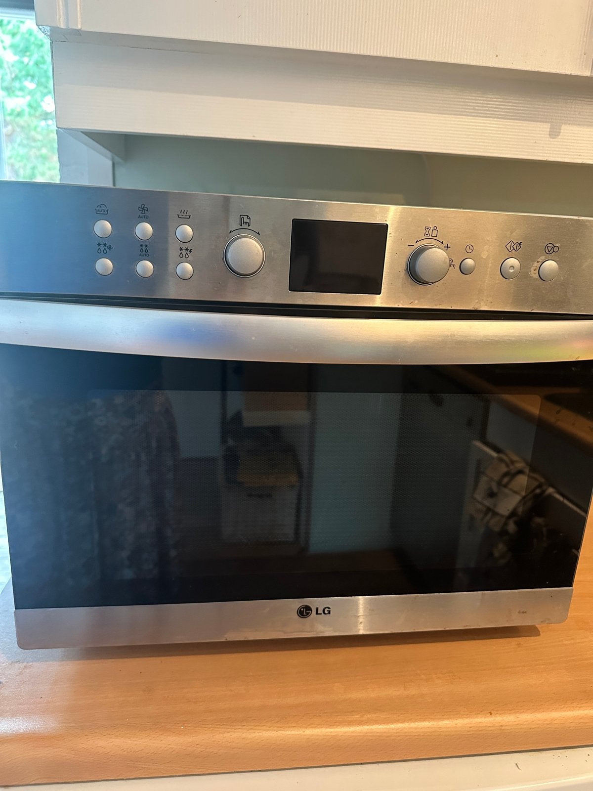 LG Combimagnetron MC8088HL - Zilverkleurig, Ophalen, Combimagnetron, Gebruikt, 60 cm of meer
