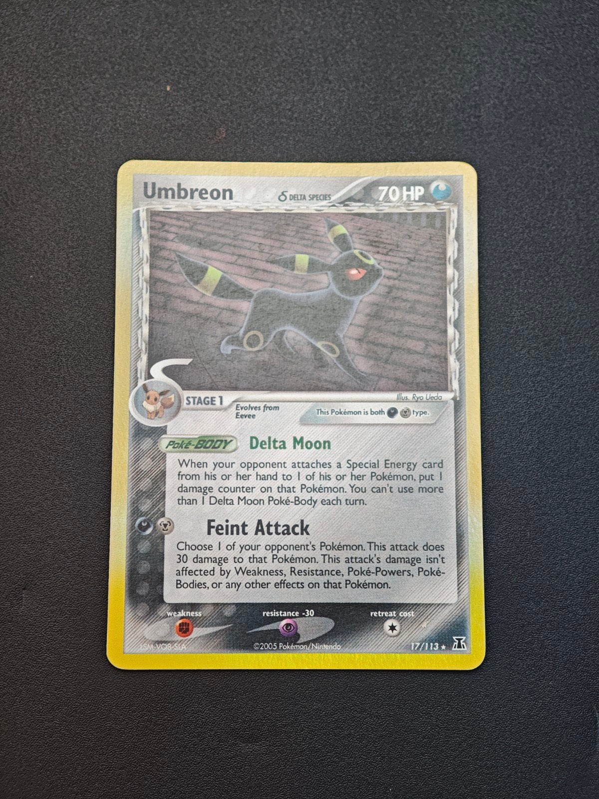 Umbreon holo Delta Species 17/113, Ophalen of Verzenden, Zo goed als nieuw